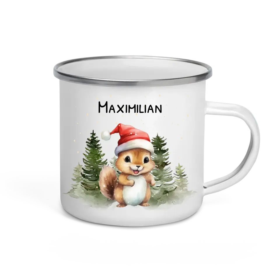 Weihnachtstasse "Tiere" personalisiert