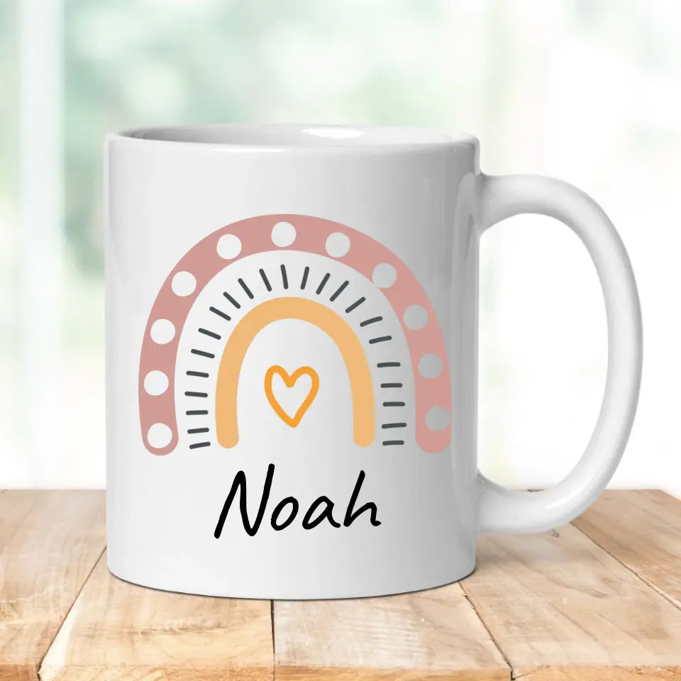 Tasse "Regenbogen & Name"