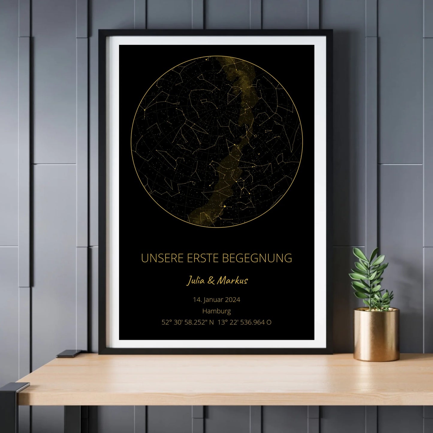 Poster "Sternenhimmel gold"