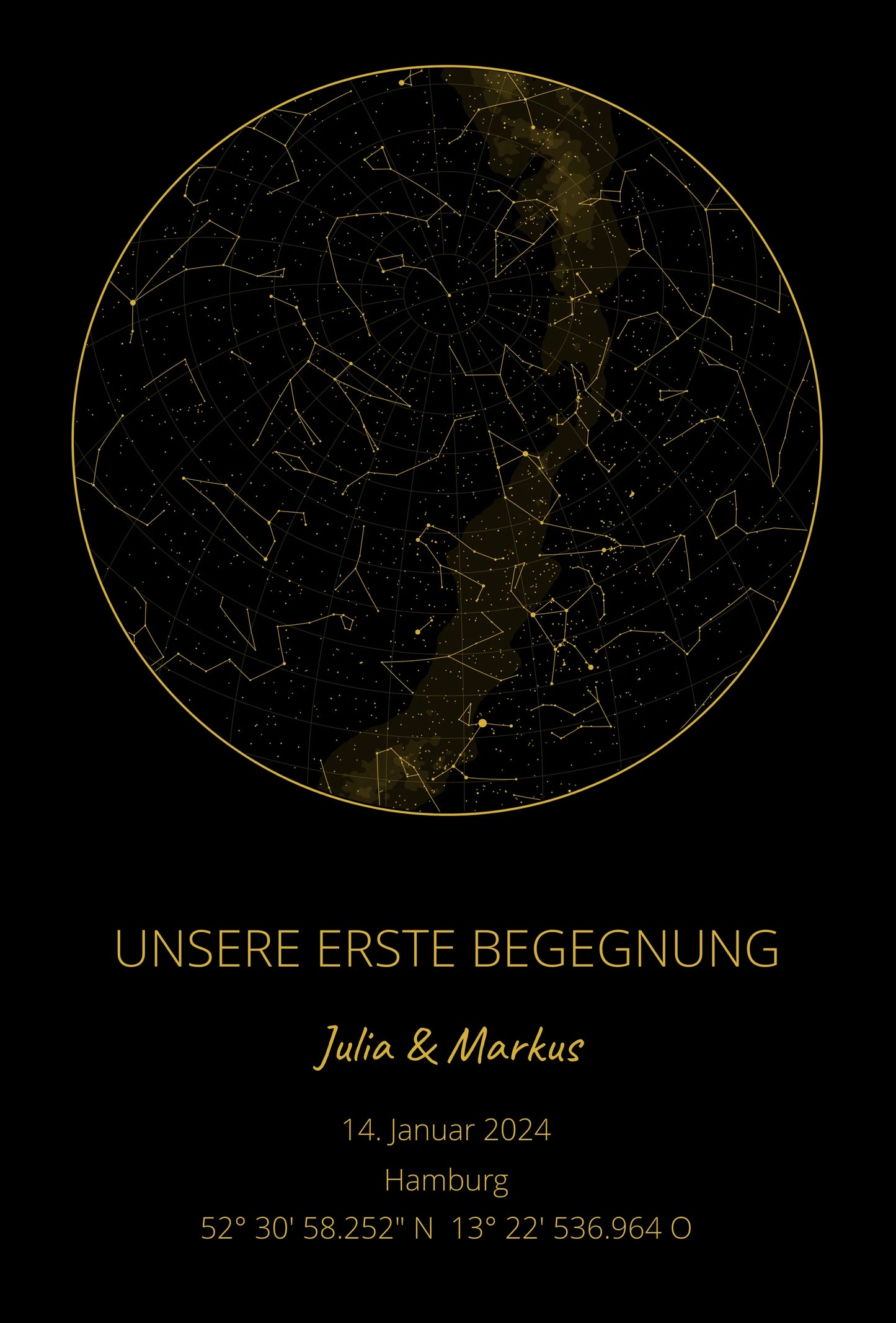 Poster "Sternenhimmel gold"