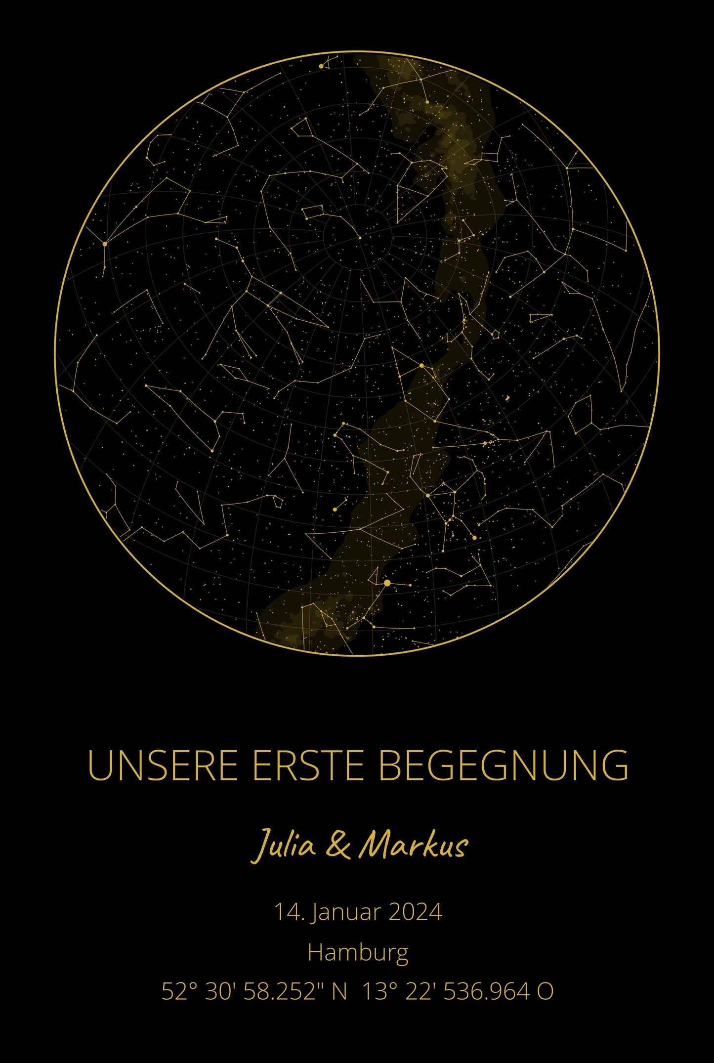 Poster "Sternenhimmel gold"