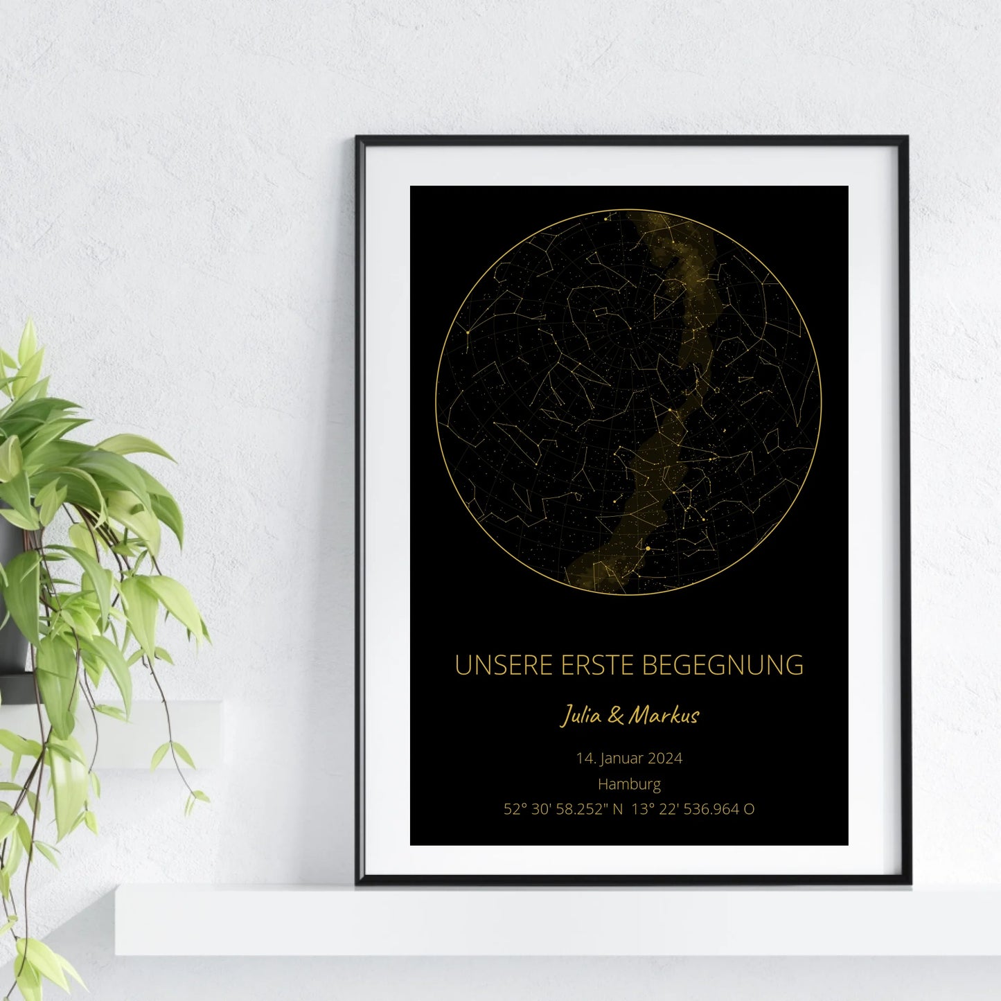 Poster "Sternenhimmel gold"