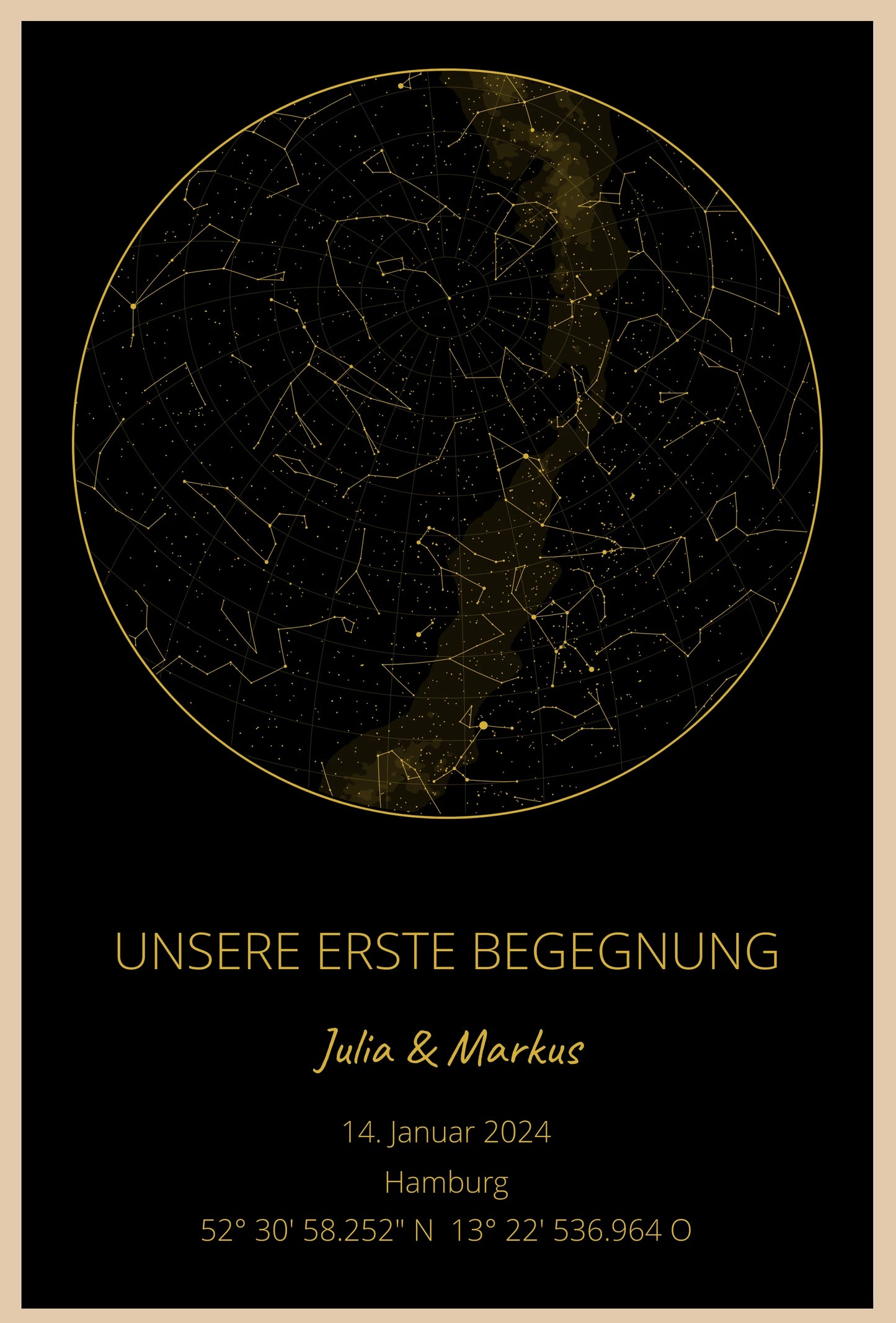 Poster "Sternenhimmel gold"