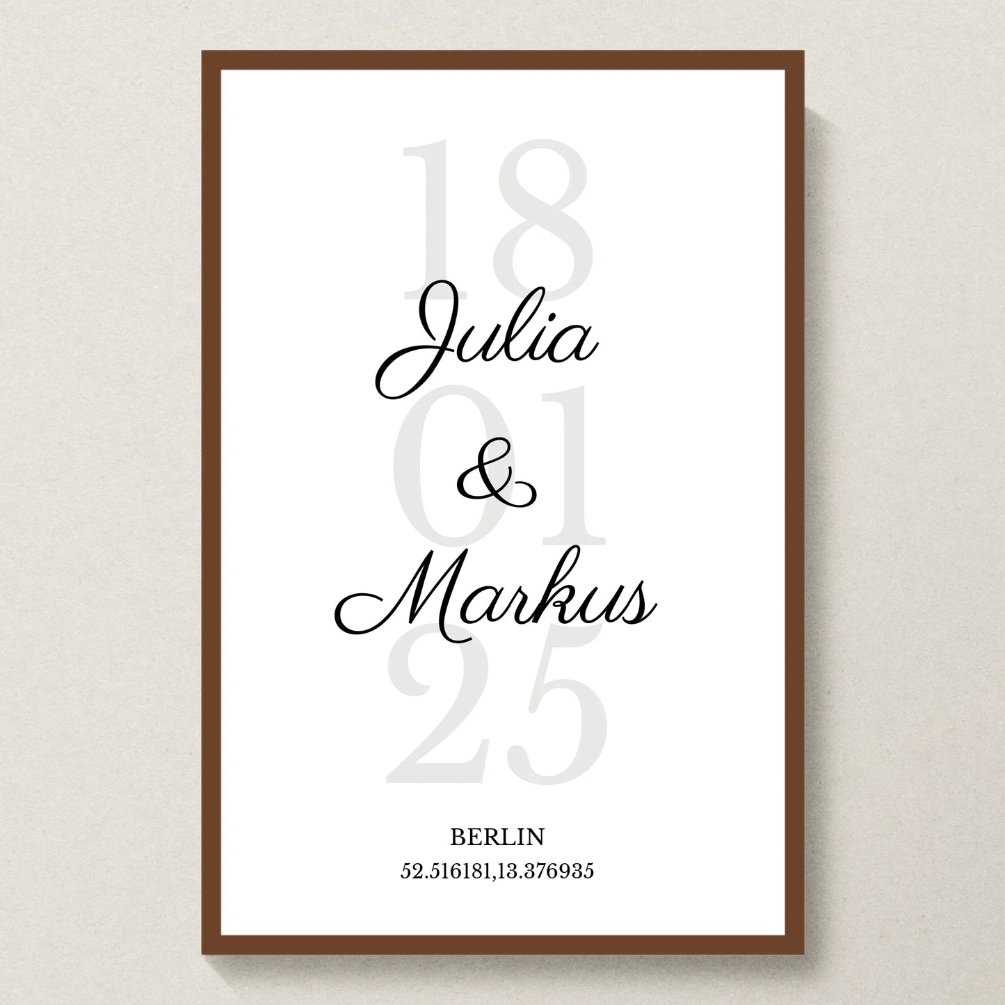 Poster 20x30 Walnuss Rahmen