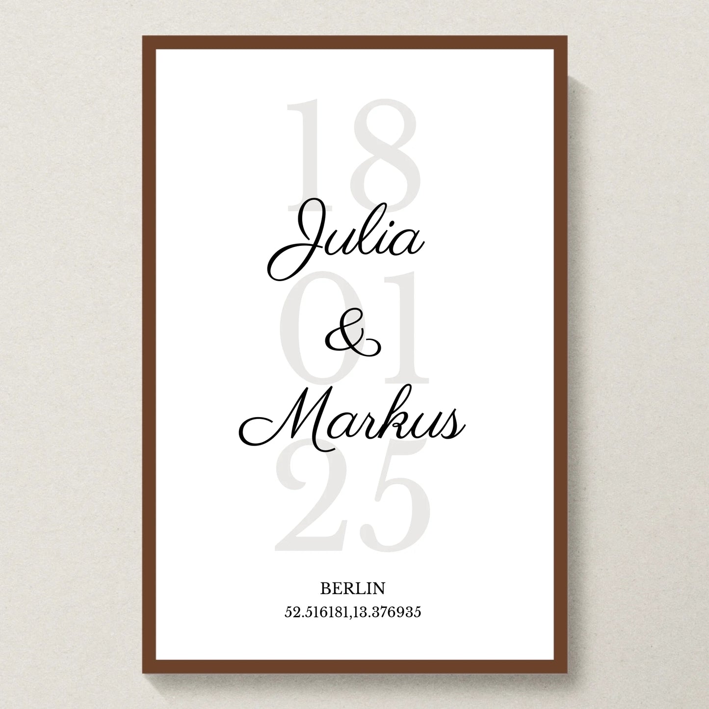 Poster 20x30 Walnuss Rahmen