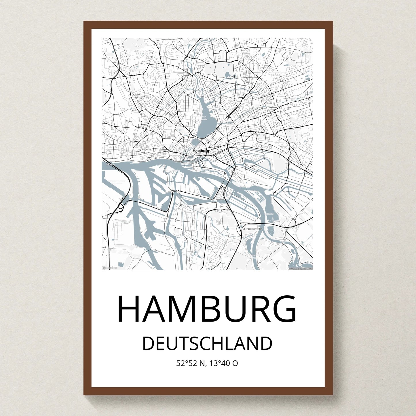 Poster 20x30 Walnuss Rahmen