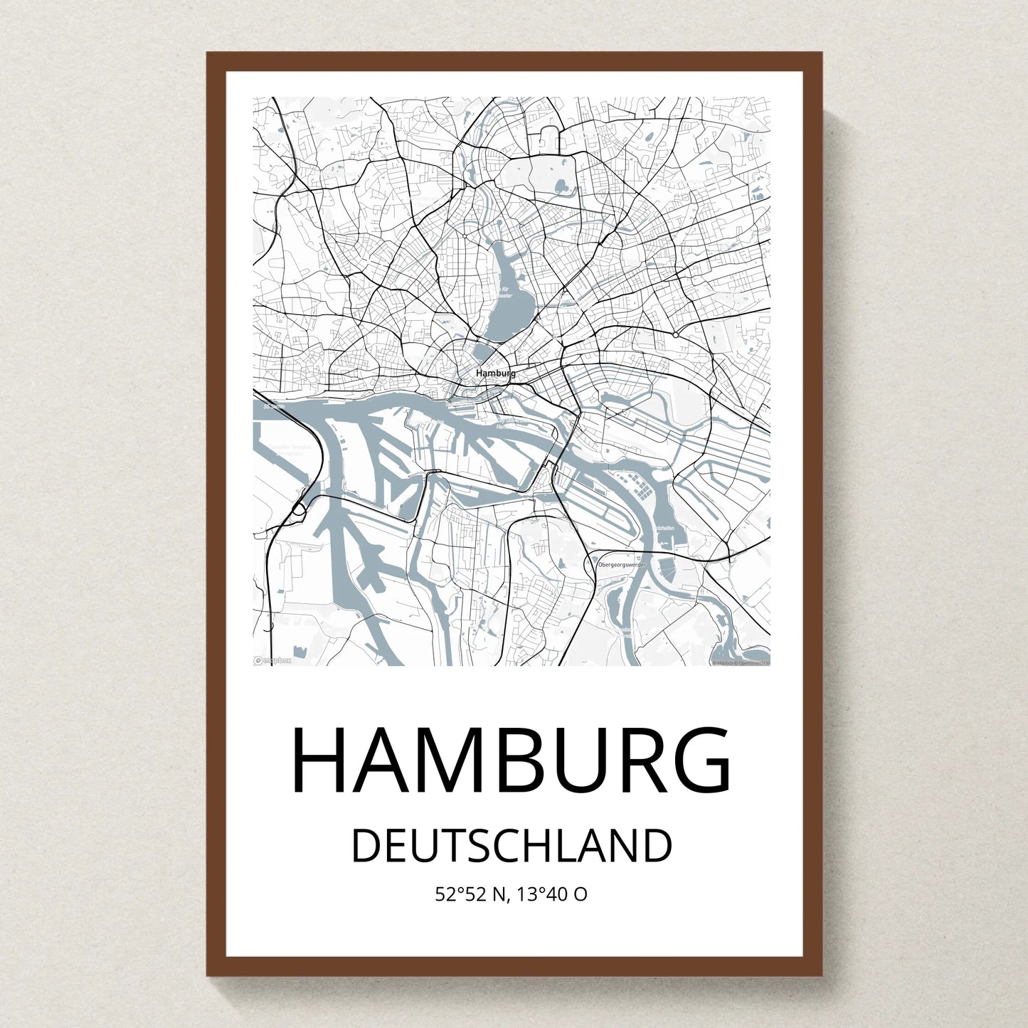 Poster 20x30 Walnuss Rahmen