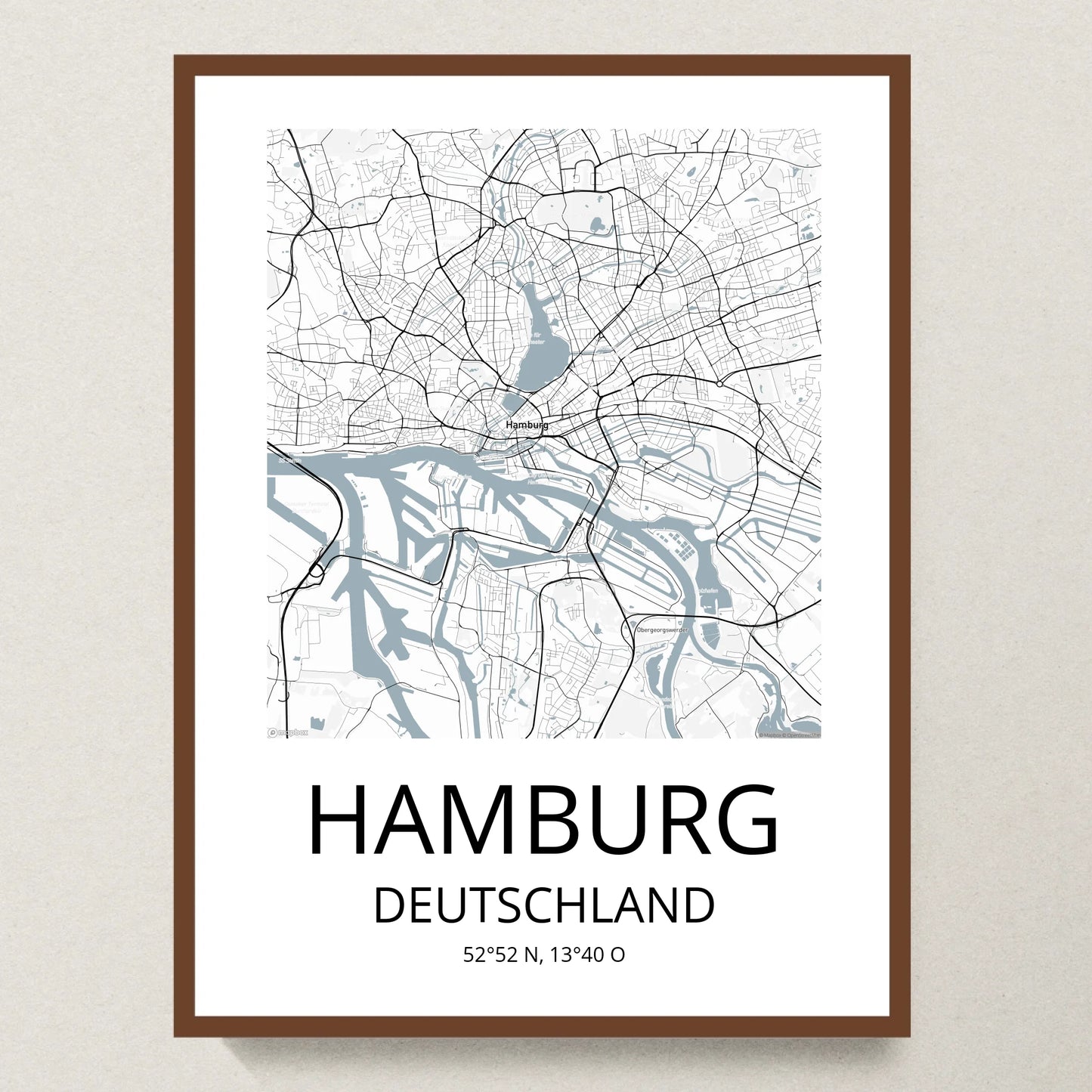 Poster 30x40 Walnuss Rahmen