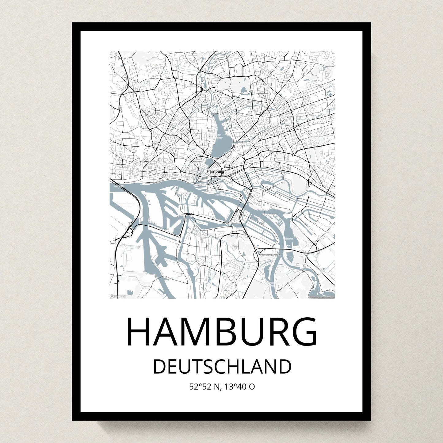 Poster 30x40 schwarzer Rahmen