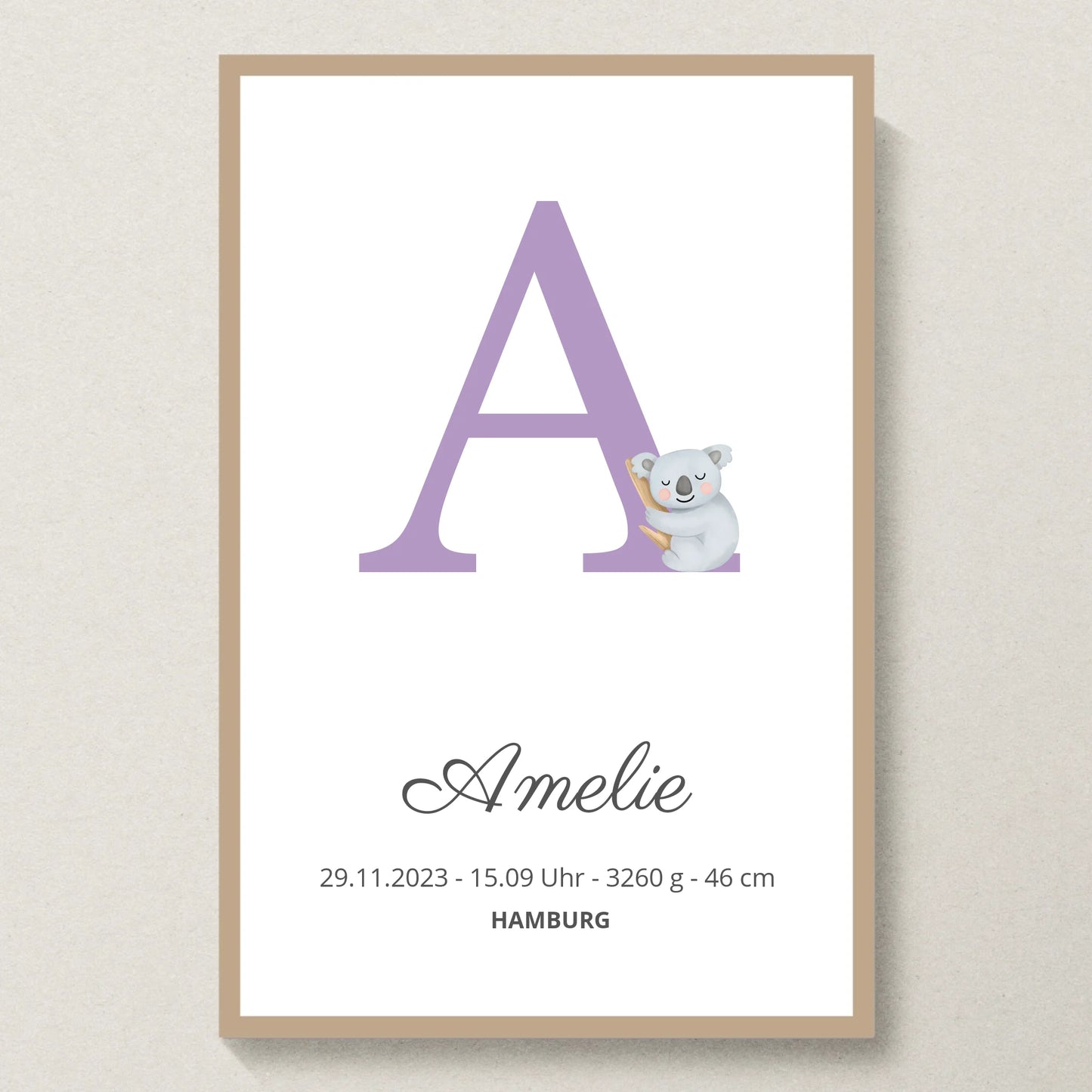 Poster 20x30 Eiche Rahmen
