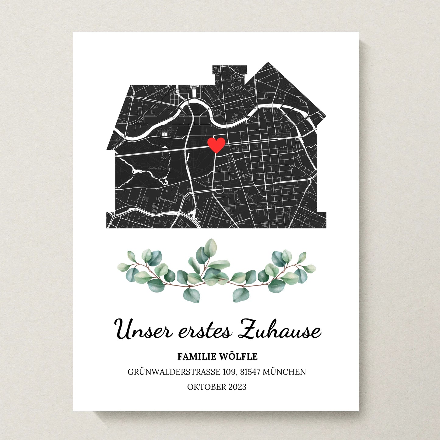 Poster 30x40 beiger Hintergrund