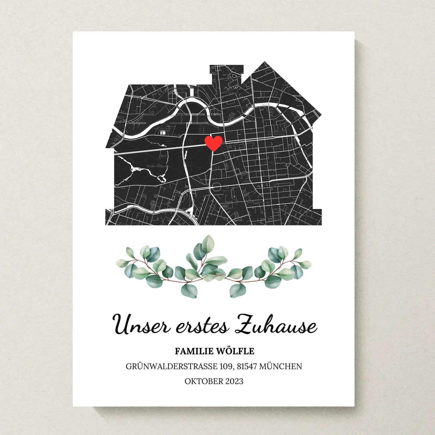 Poster 30x40 beiger Hintergrund