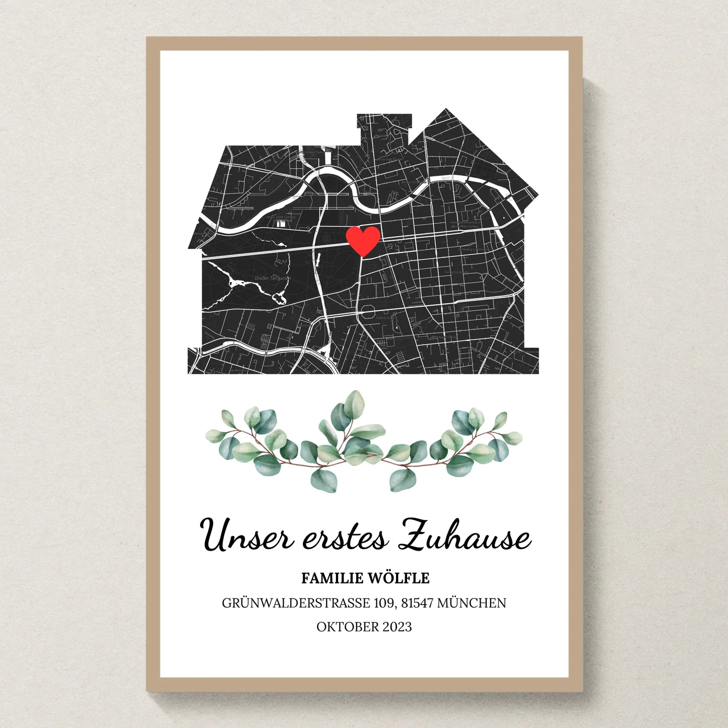 Poster 20x30 Eiche Rahmen