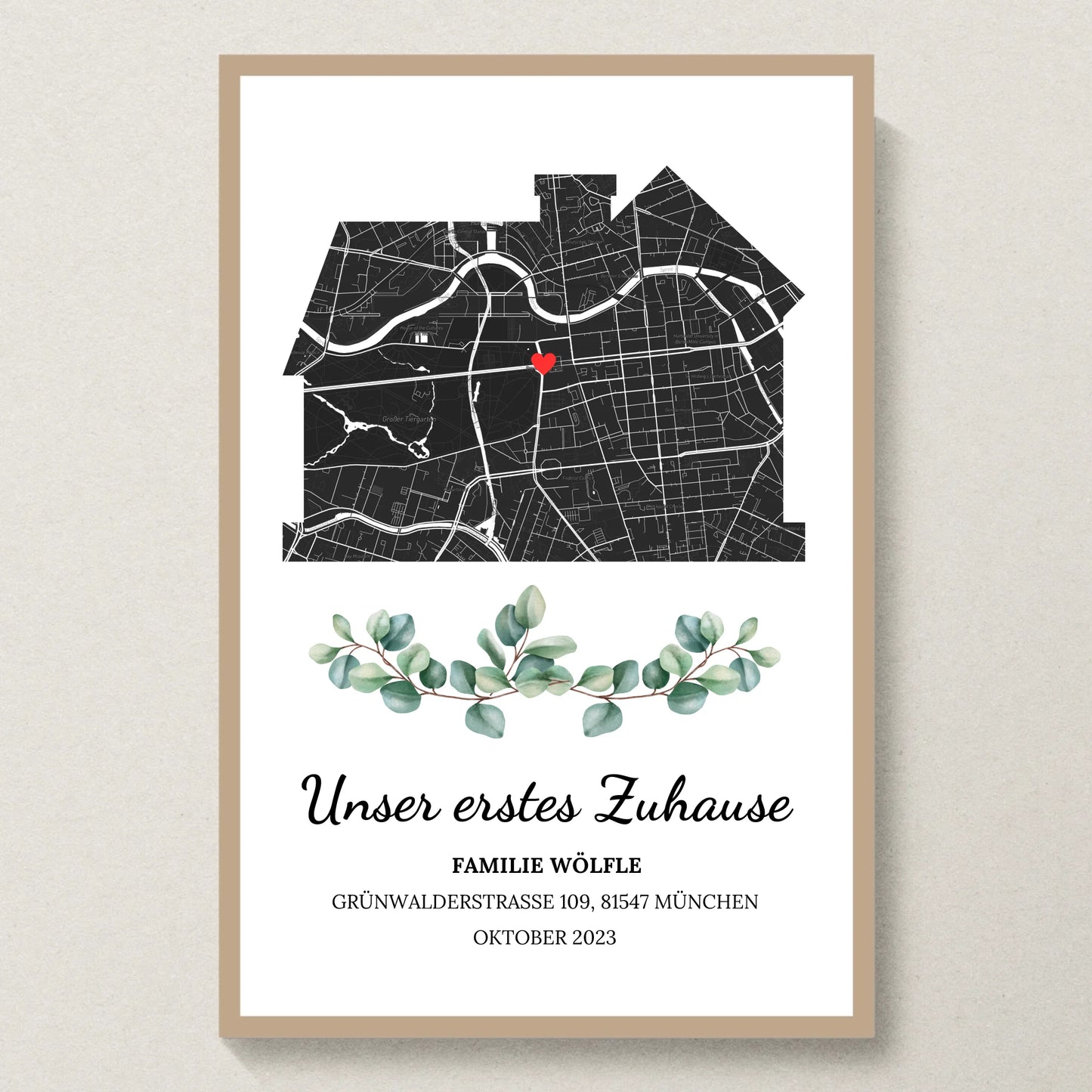 Poster 20x30 Eiche Rahmen