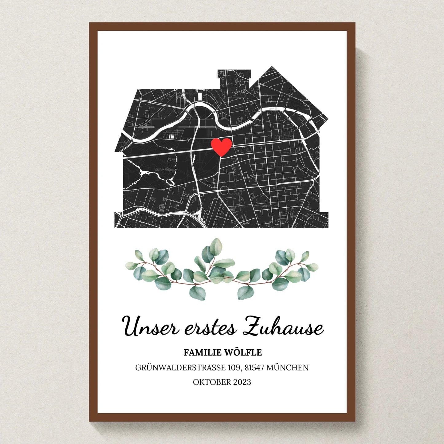 Poster 20x30 Walnuss Rahmen