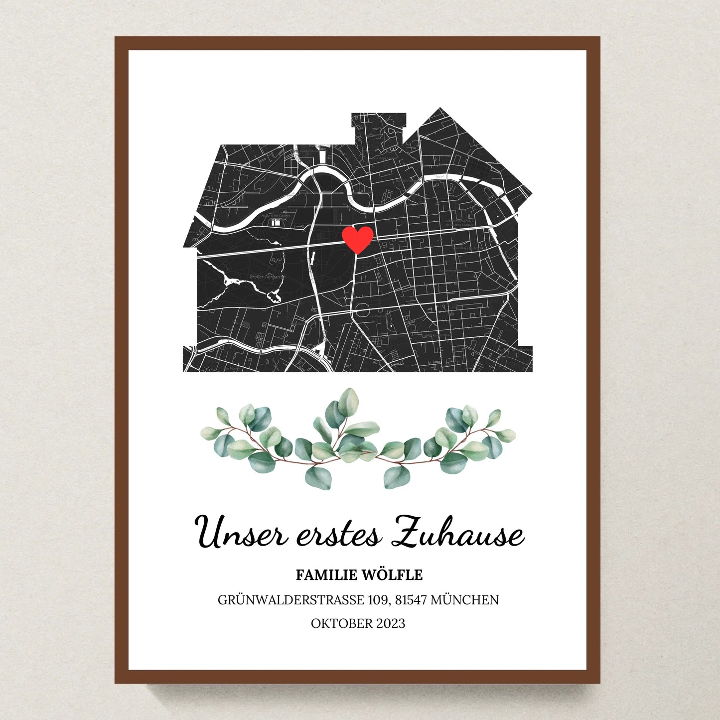 Poster 30x40 Walnuss Rahmen