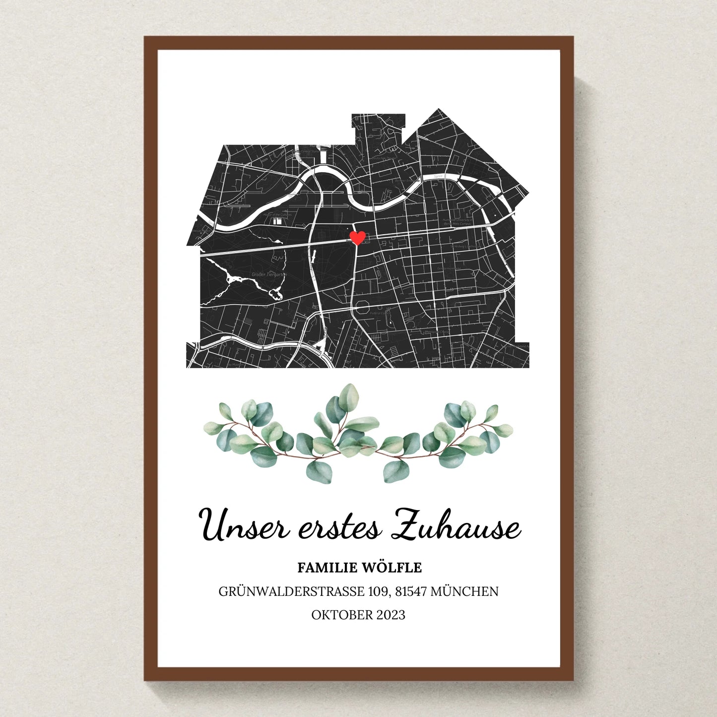 Poster 20x30 Walnuss Rahmen