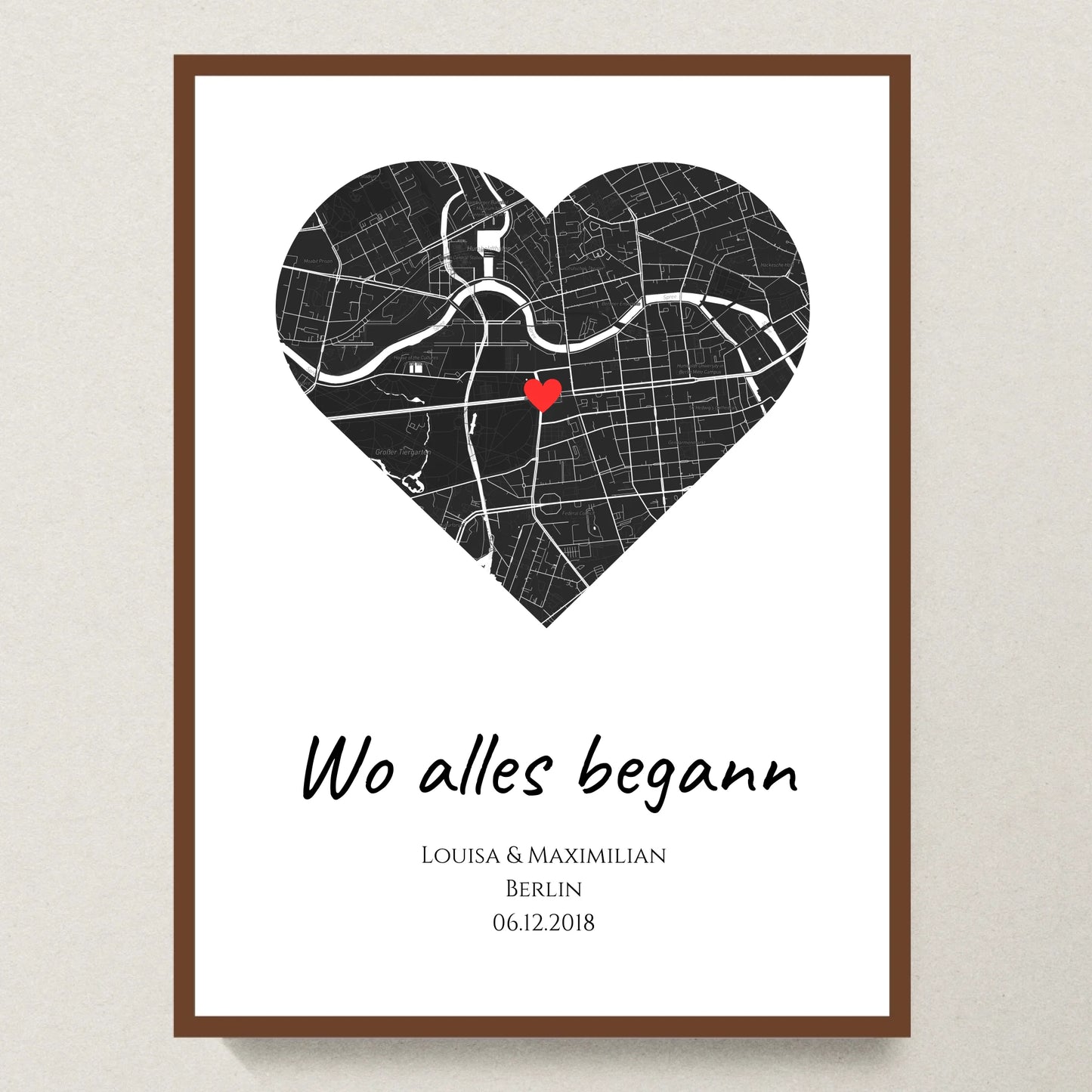 Poster 30x40 Walnuss Rahmen