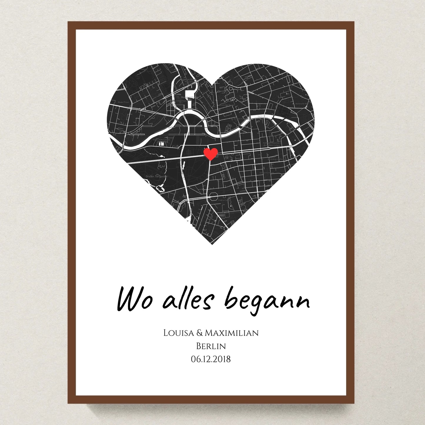 Poster 30x40 Walnuss Rahmen