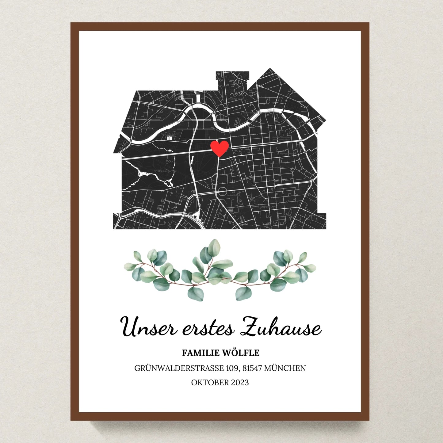 Poster 30x40 Walnuss Rahmen