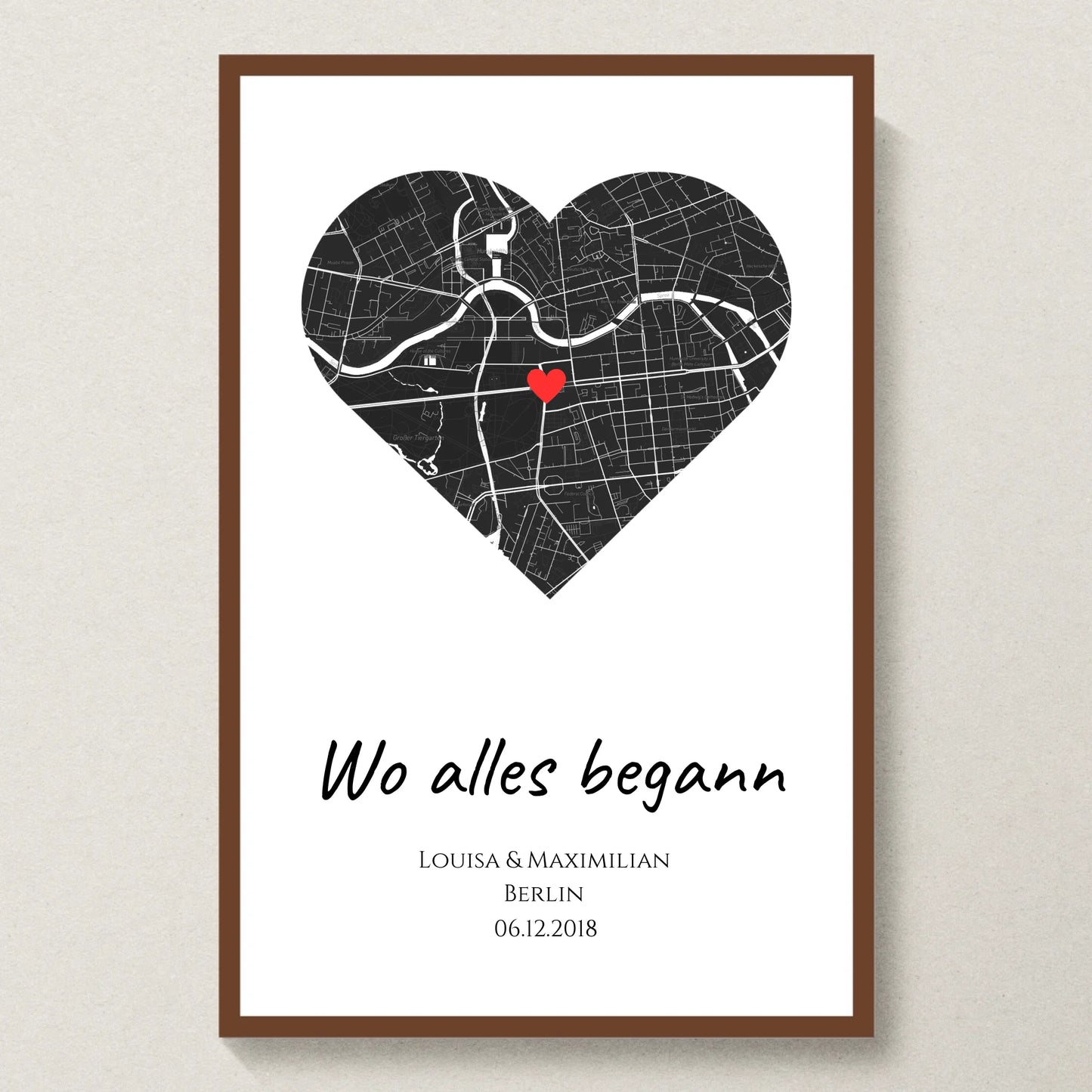 Poster 20x30 Walnuss Rahmen