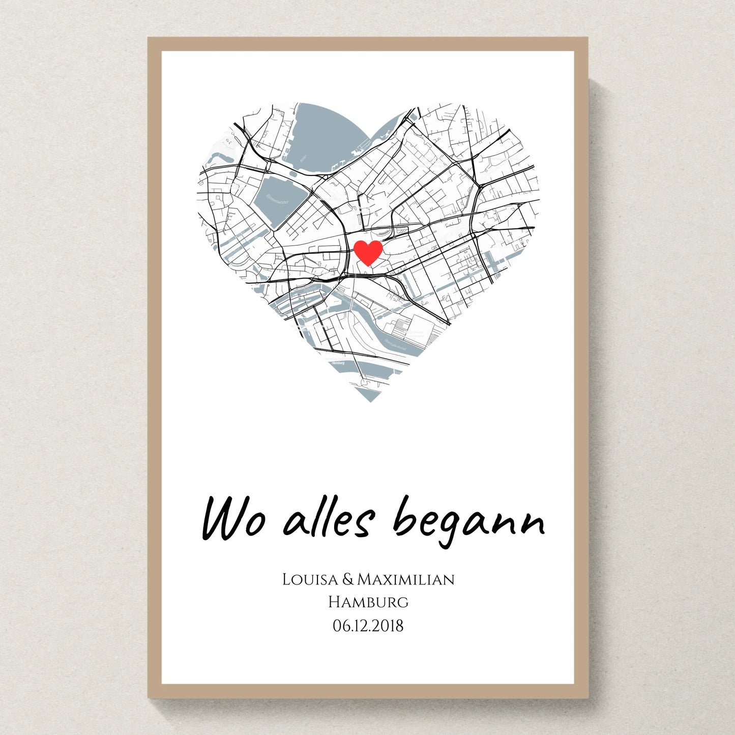 Poster 20x30 Eiche Rahmen