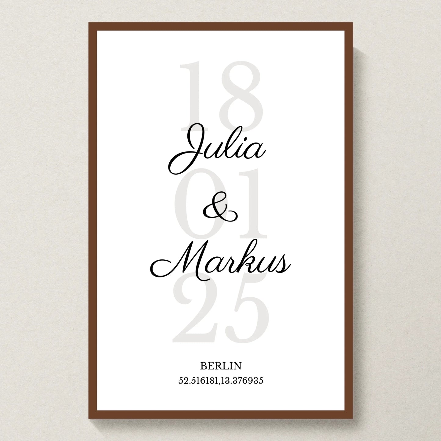 Poster 20x30 Walnuss Rahmen