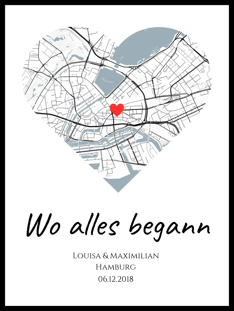 Poster "Wo alles begann" (Vintage) personalisiert