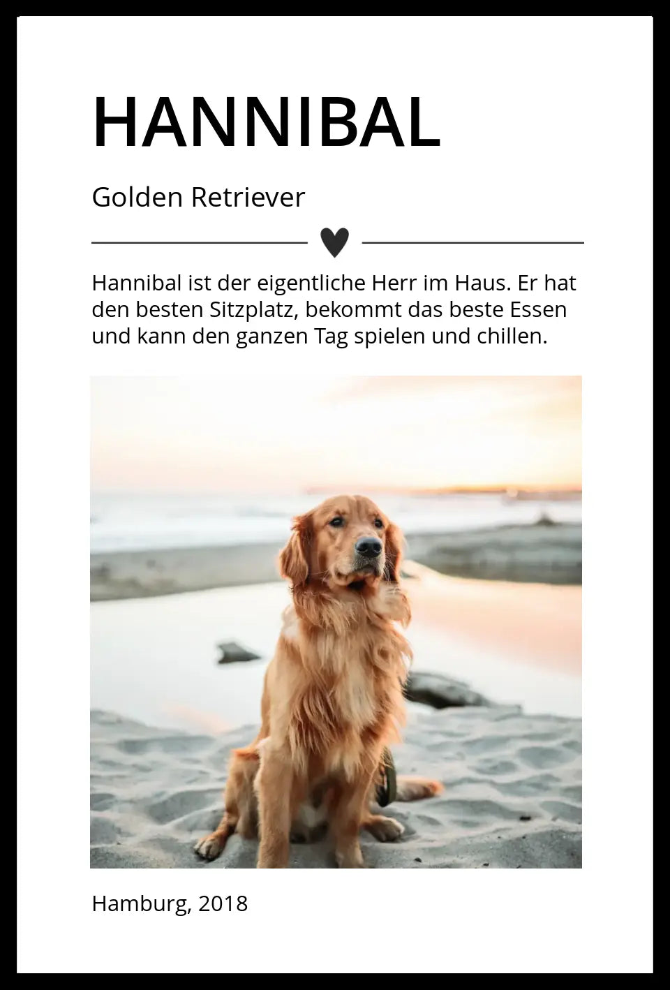 Poster "Hund"