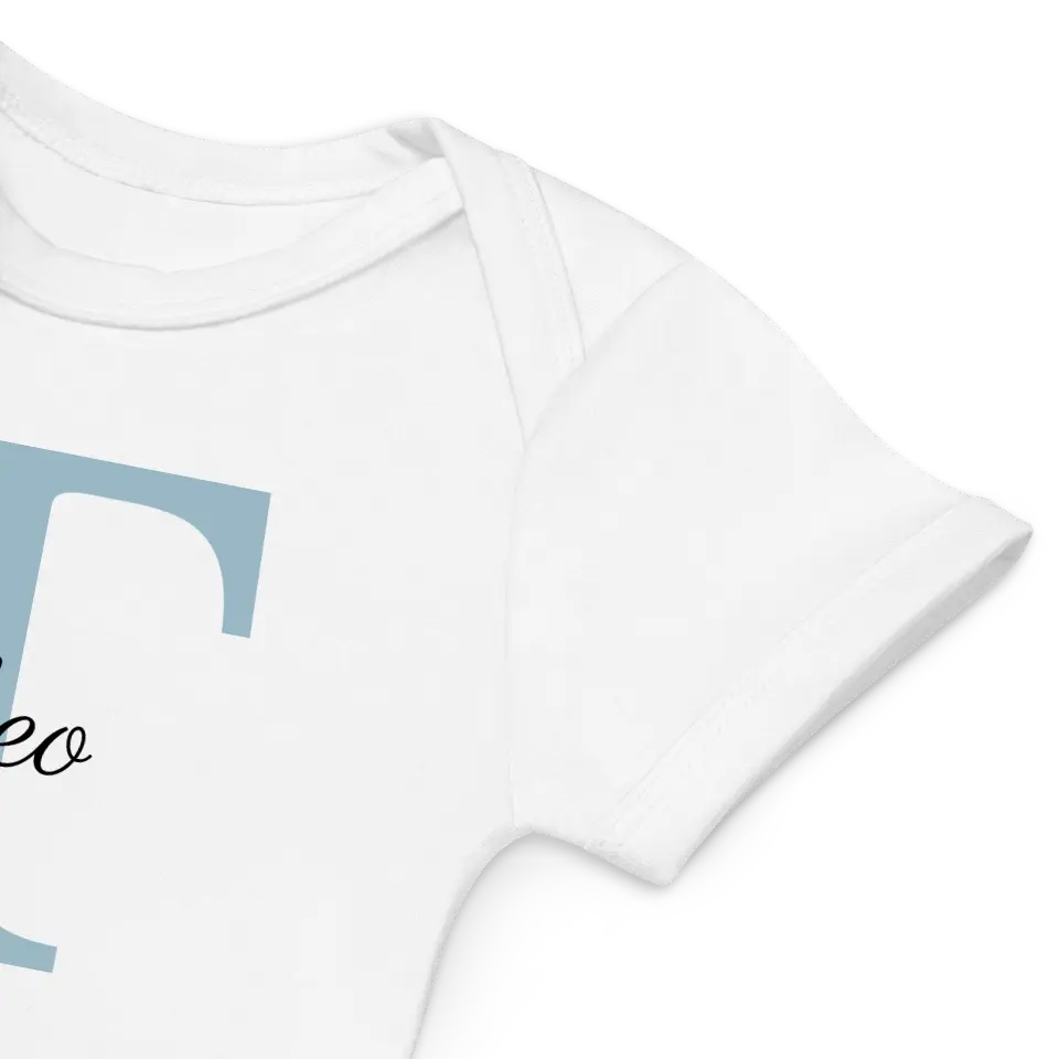 Babybody "Buchstabe & Name" personalisiert (Bio-Baumwolle)