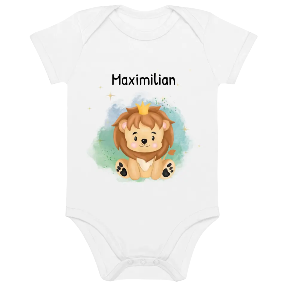 Babybody "Wildtiere" personalisiert (Bio-Baumwolle)