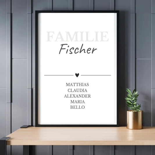 Poster "Familie" personalisiert