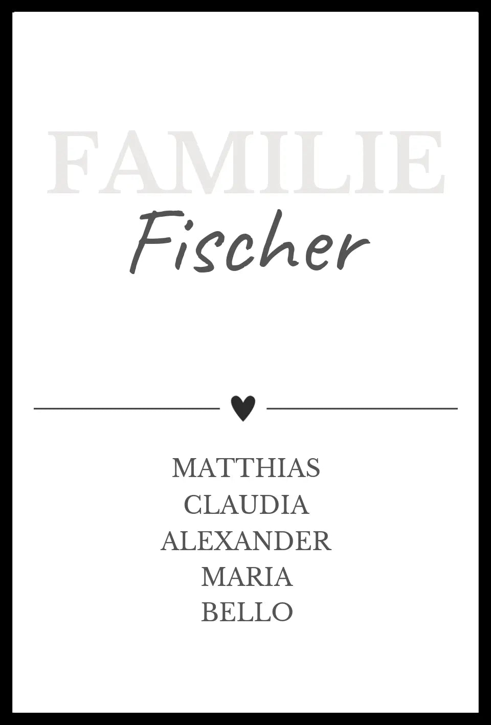 Poster "Familie" personalisiert