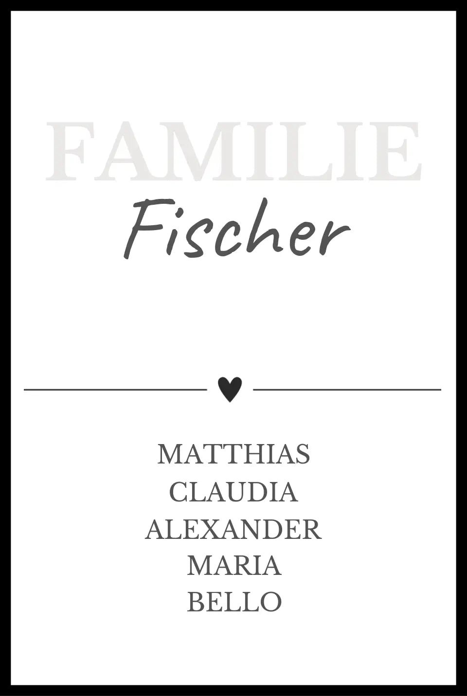 Poster "Familie" personalisiert