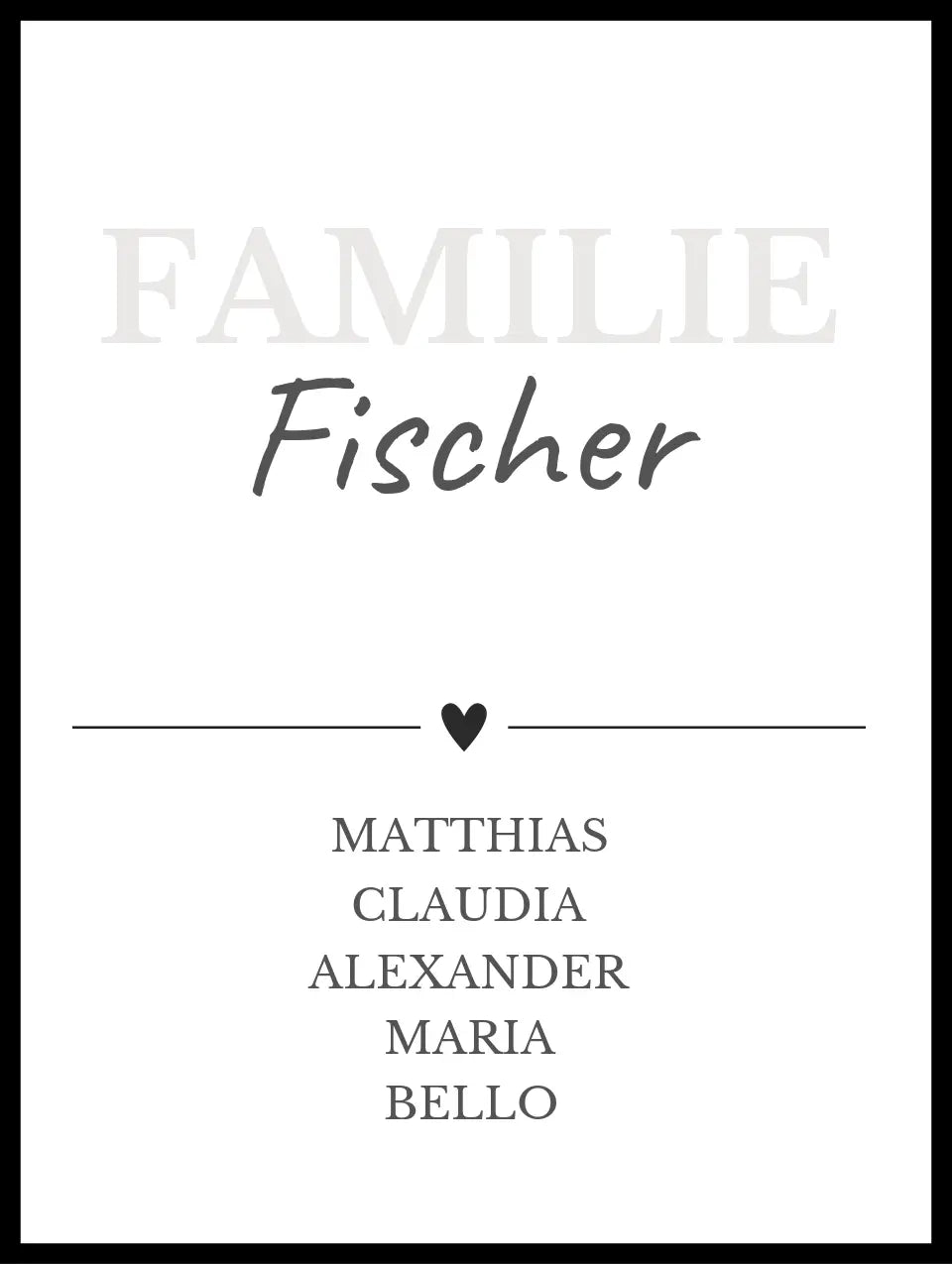 Poster "Familie" personalisiert