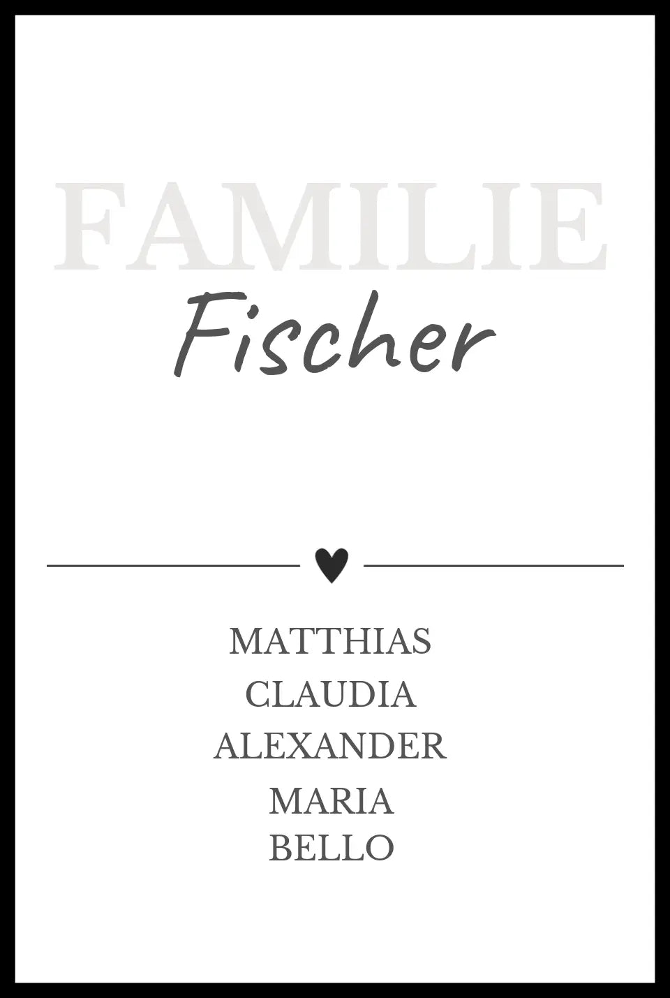 Poster "Familie" personalisiert