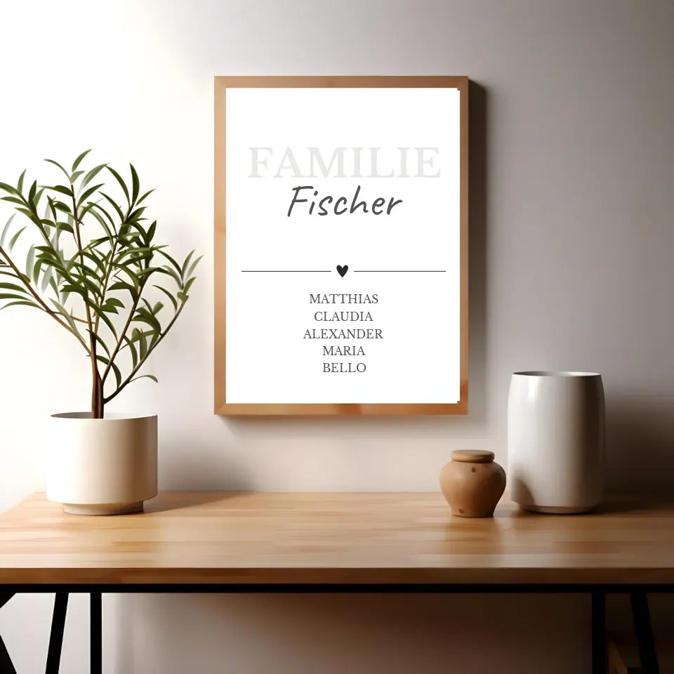 Poster "Familie" personalisiert