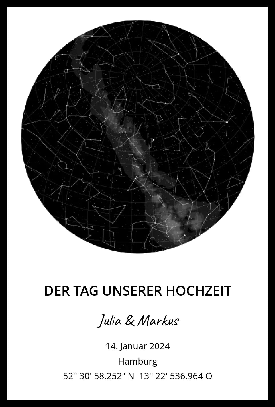 Poster "Sternenhimmel" personalisiert