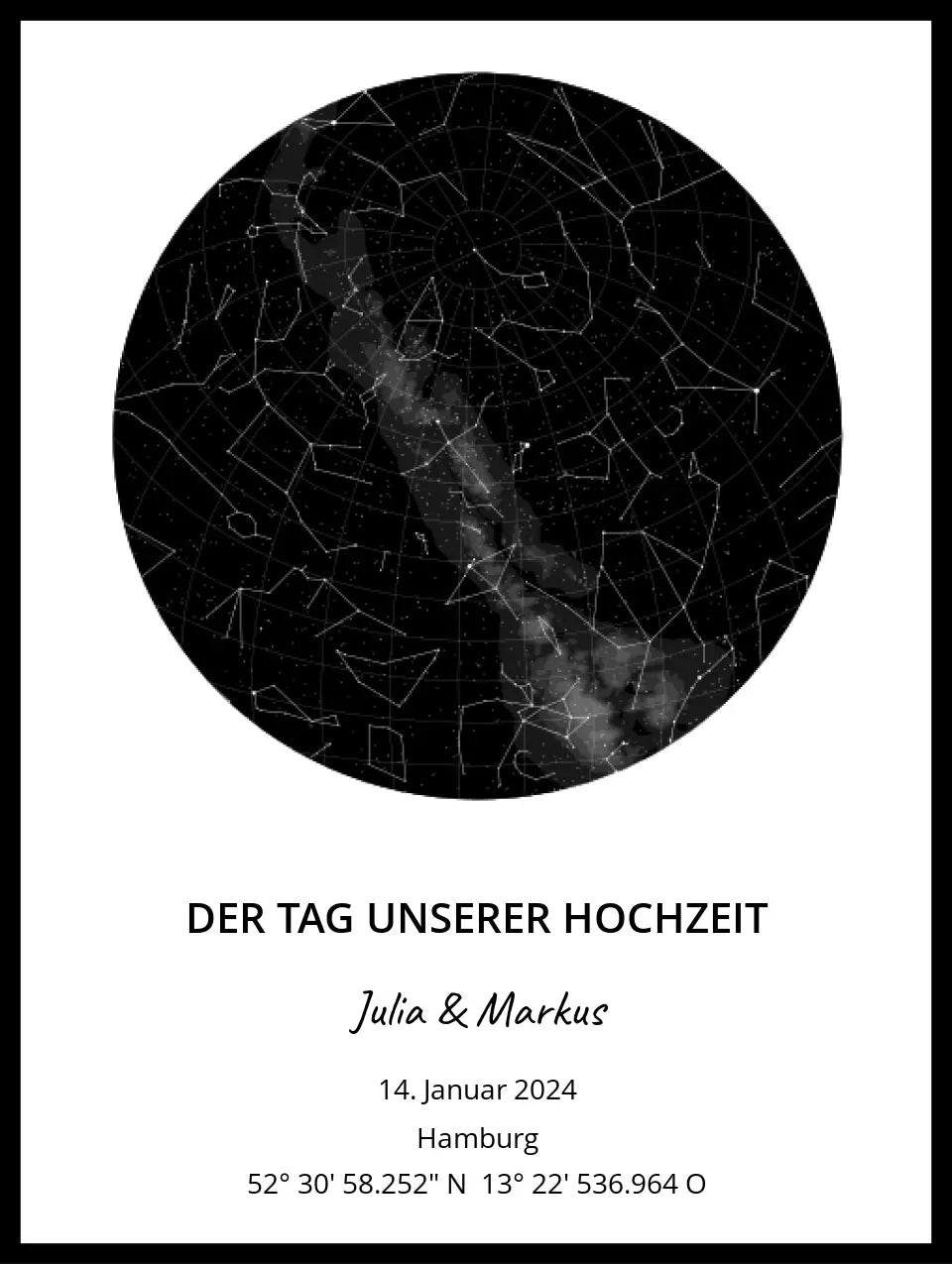 Poster "Sternenhimmel" personalisiert