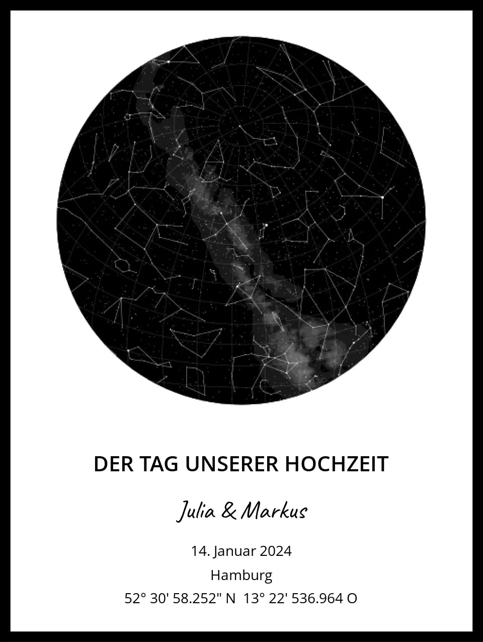 Poster "Sternenhimmel" personalisiert