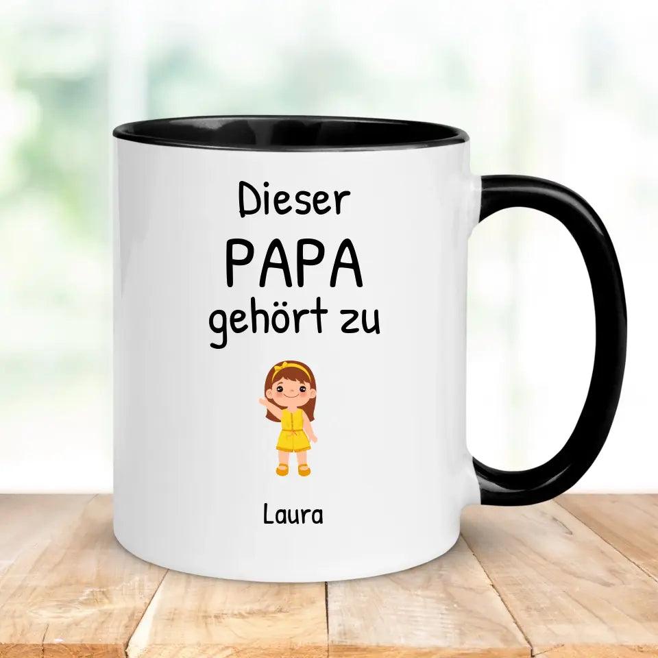 Tasse "Dieser Papa gehört zu" personalisiert