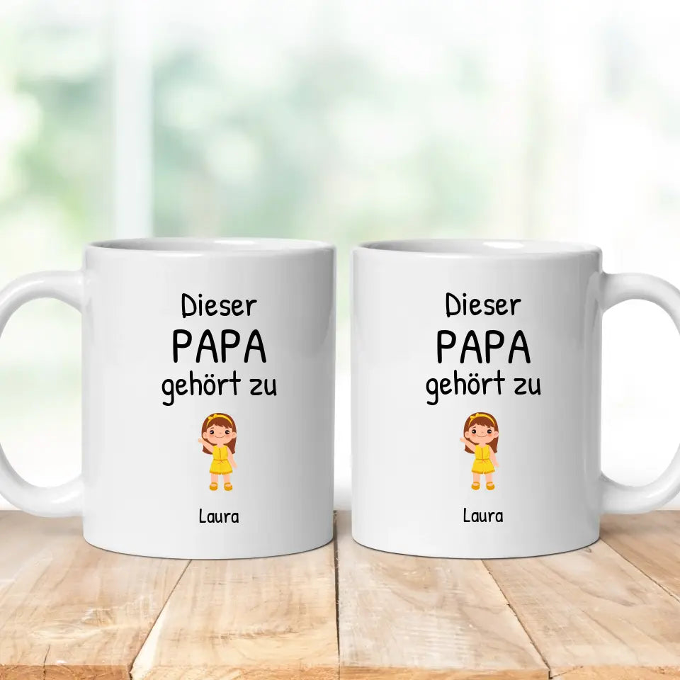 Tasse "Dieser Papa gehört zu" personalisiert