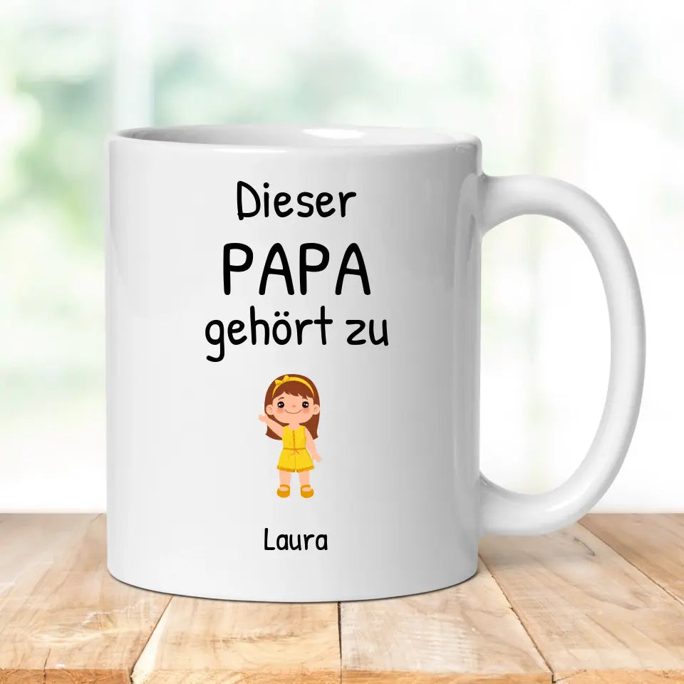 Tasse "Dieser Papa gehört zu" personalisiert