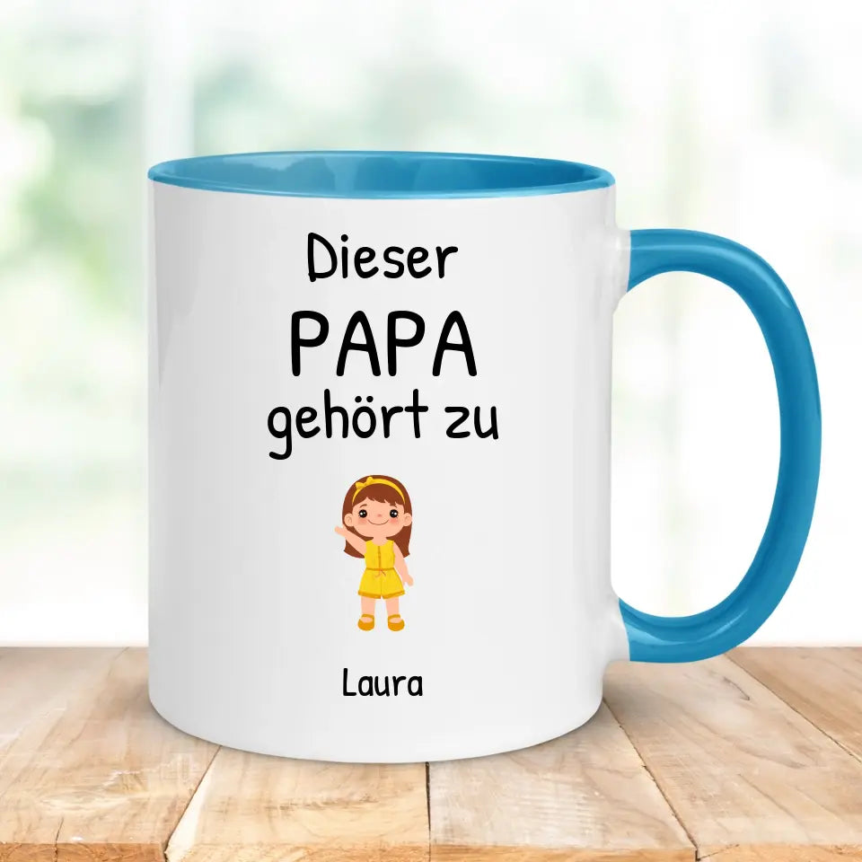 Tasse "Dieser Papa gehört zu" personalisiert