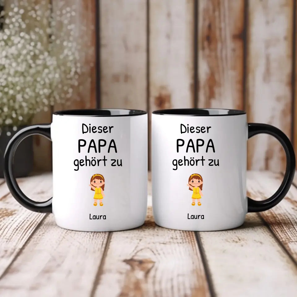 Tasse "Dieser Papa gehört zu" personalisiert