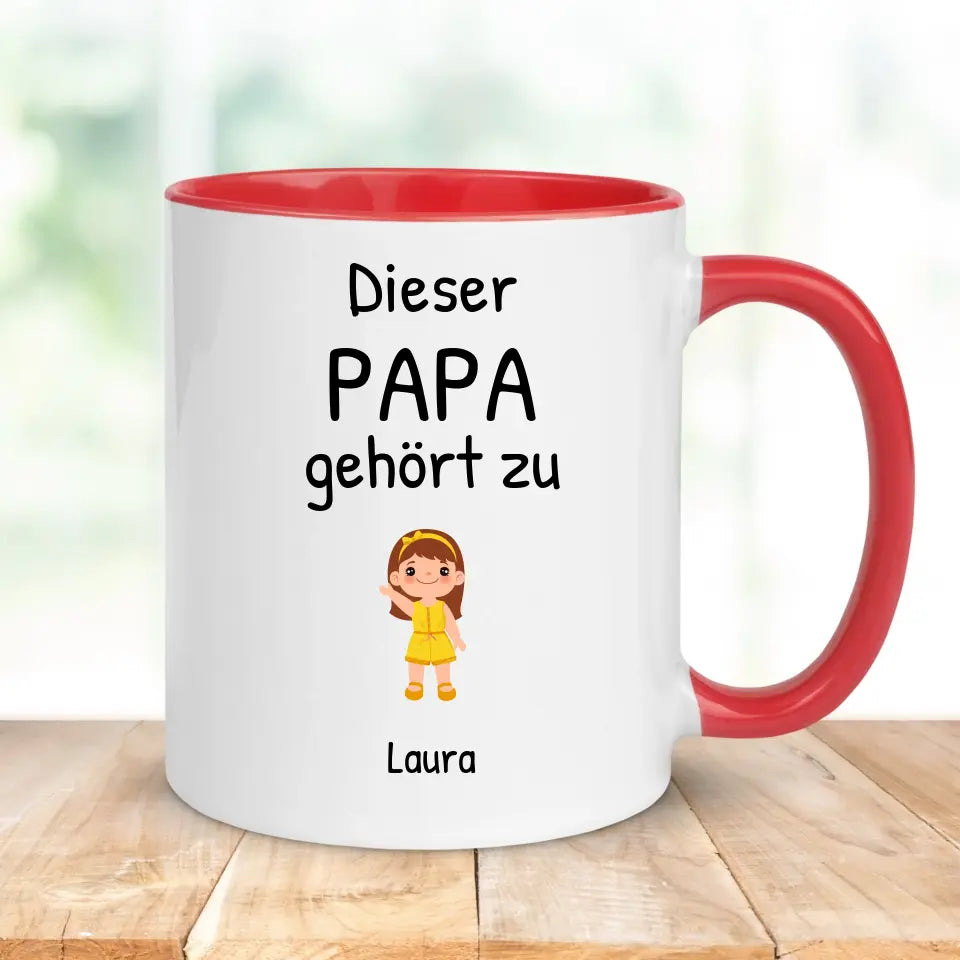 Tasse "Dieser Papa gehört zu" personalisiert