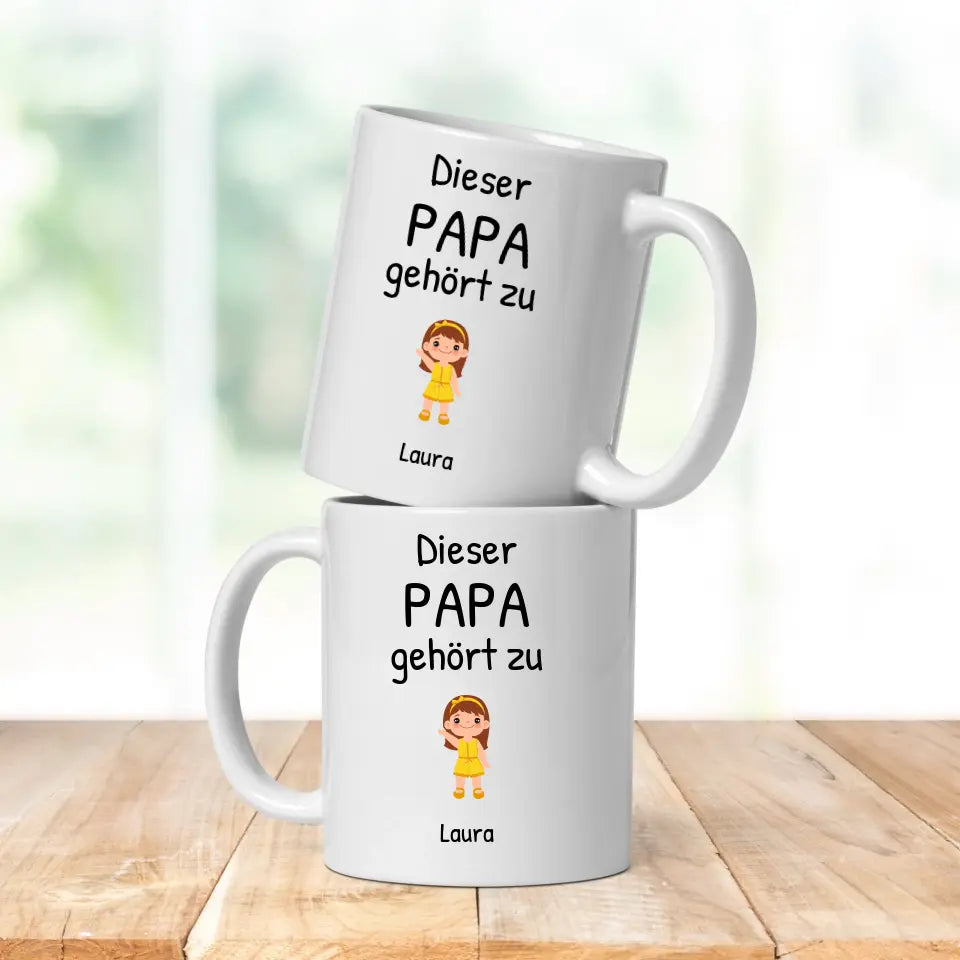 Tasse "Dieser Papa gehört zu" personalisiert