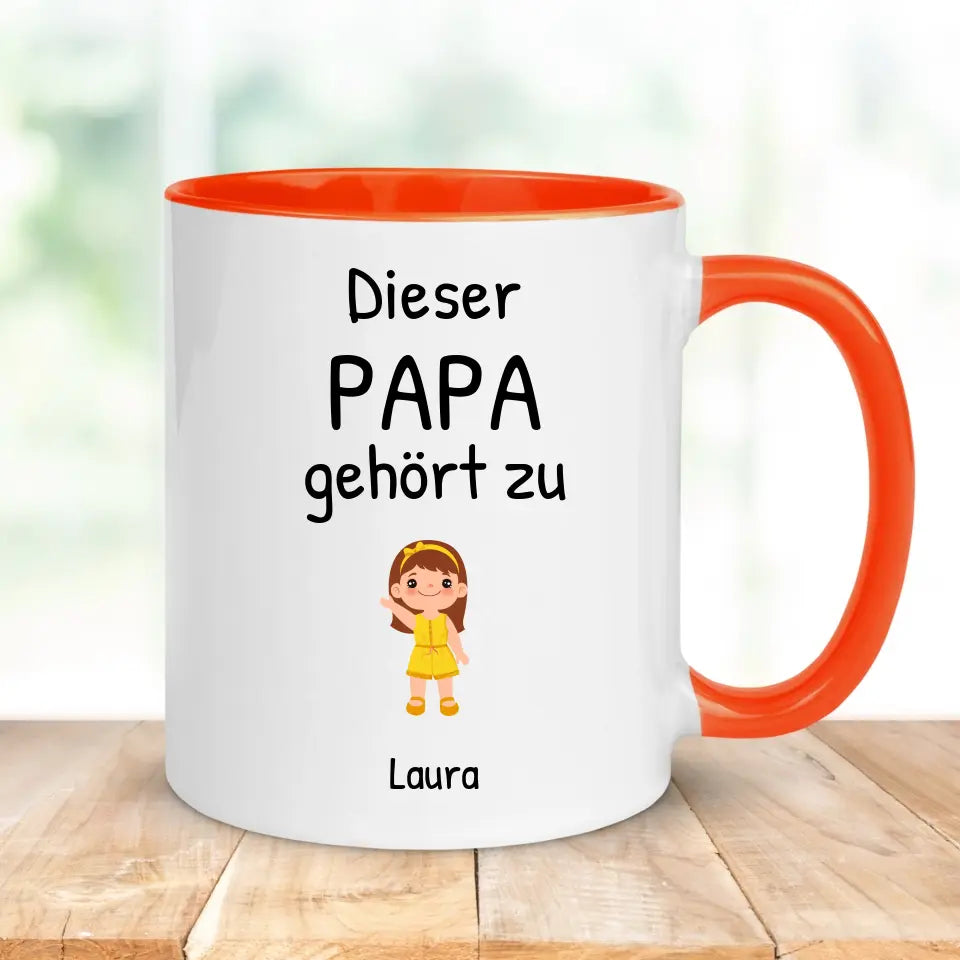 Tasse "Dieser Papa gehört zu" personalisiert