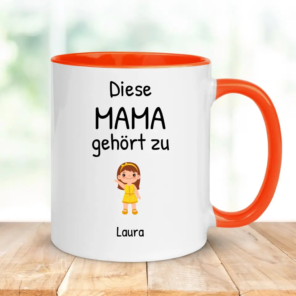 Tasse "Diese Mama gehört zu" personalisiert