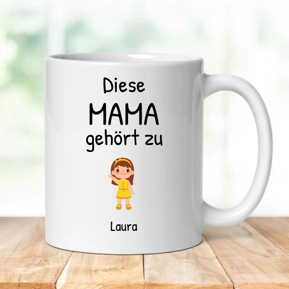 Tasse "Diese Mama gehört zu" personalisiert